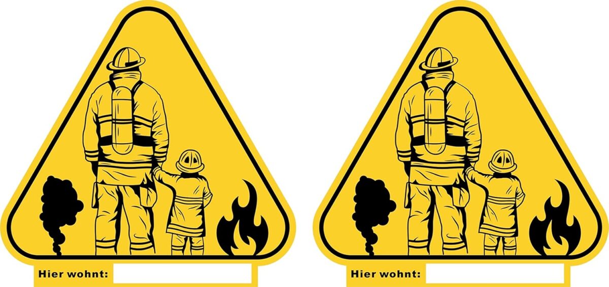 Kinderfinder Aufkleber 2er Set gelb wasserdicht für Türen 3 Kinderfinder Aufkleber 2er Set gelb wasserdicht für Türen