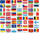 Länderfahnen Aufkleber Europa Set 56 Stück UV beständig