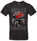 Evo X T-Shirt mit 4B11T-Motiv, ideal für Tuning-Fans