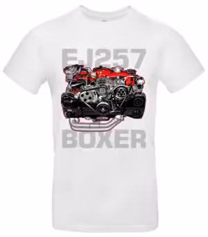 Boxer Motor T-Shirt EJ257 für Tuning und Racingfans