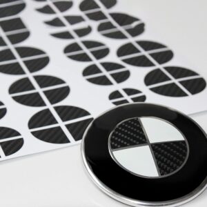 Carbon Emblem Aufkleber Set 30 teilig für BMW Modelle
