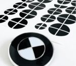 Emblem Ecken Aufkleber 30 teilig für BMW schwarz wetterfest