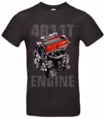 Evo X T-Shirt mit 4B11T-Motiv, ideal für Tuning-Fans