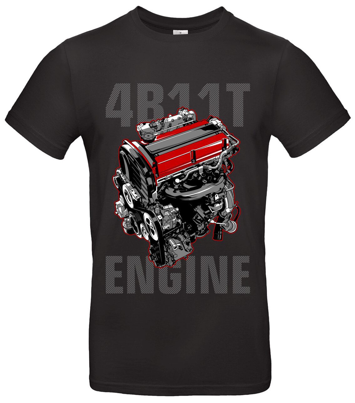 Evo X T-Shirt mit 4B11T-Motiv, ideal für Tuning-Fans 1 Evo X T-Shirt mit 4B11T-Motiv, ideal für Tuning-Fans