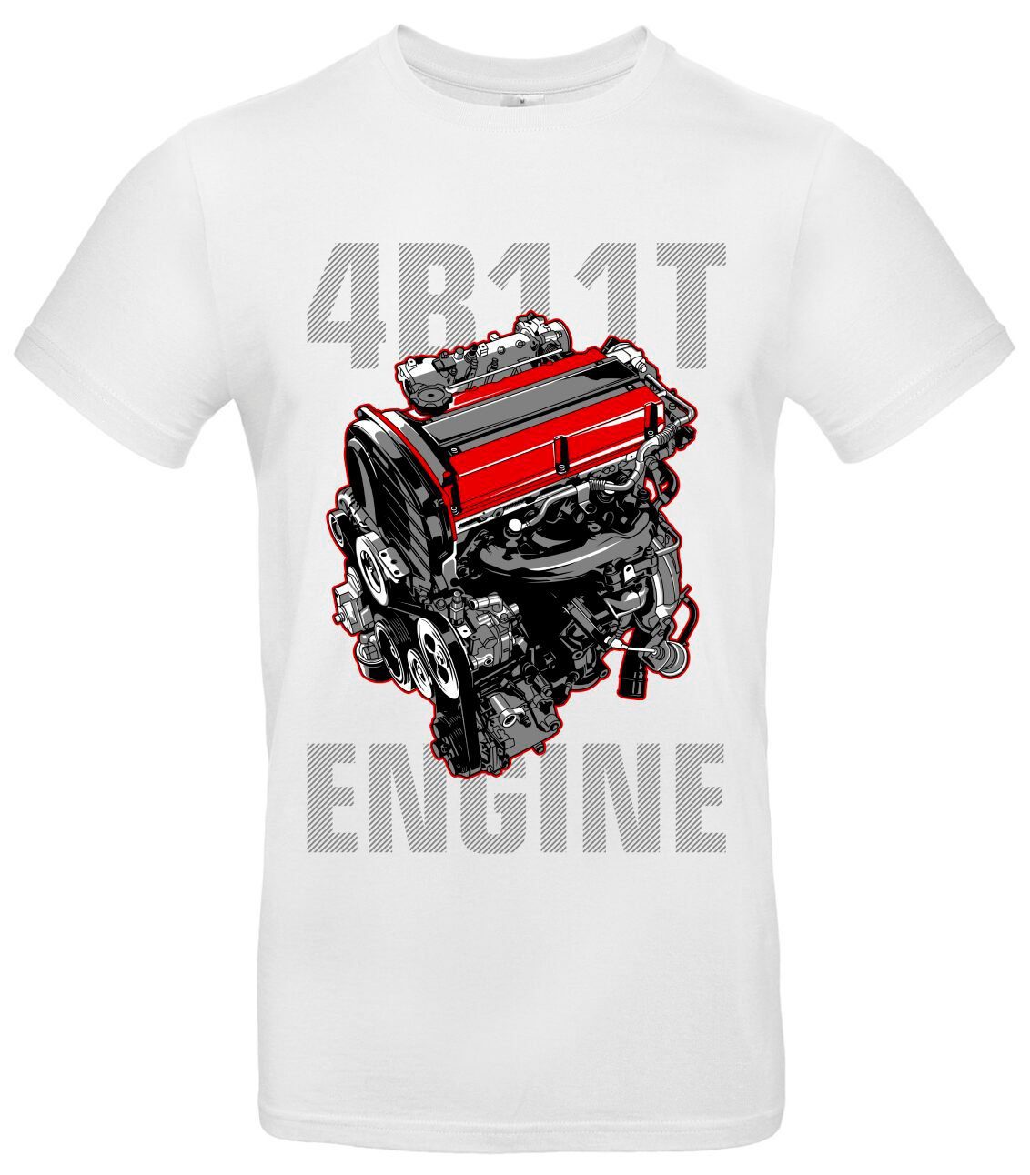 Evo X T-Shirt mit 4B11T-Motiv, ideal für Tuning-Fans 2 Evo X T-Shirt mit 4B11T-Motiv, ideal für Tuning-Fans