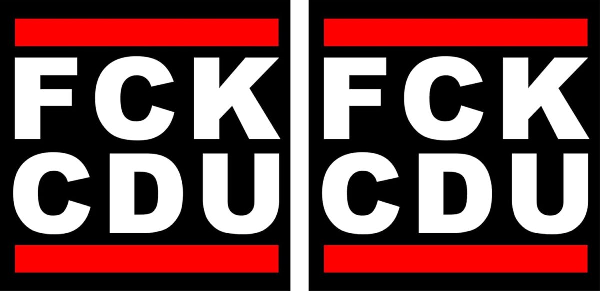 FCK Politik Aufkleber 2er Set 10x10cm wetterfest 5 FCK Politik Aufkleber 2er Set 10x10cm wetterfest