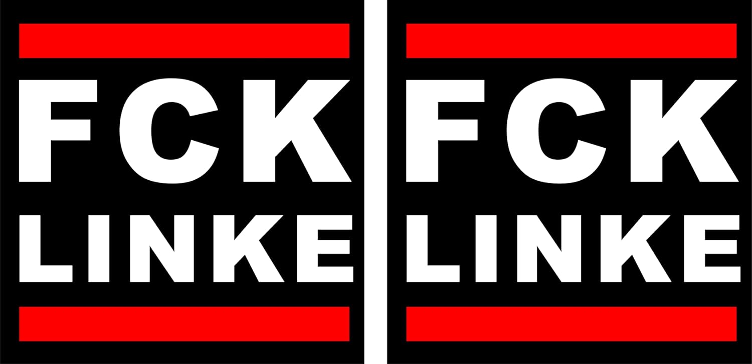 FCK Politik Aufkleber 2er Set 10x10cm wetterfest 3 FCK Politik Aufkleber 2er Set 10x10cm wetterfest