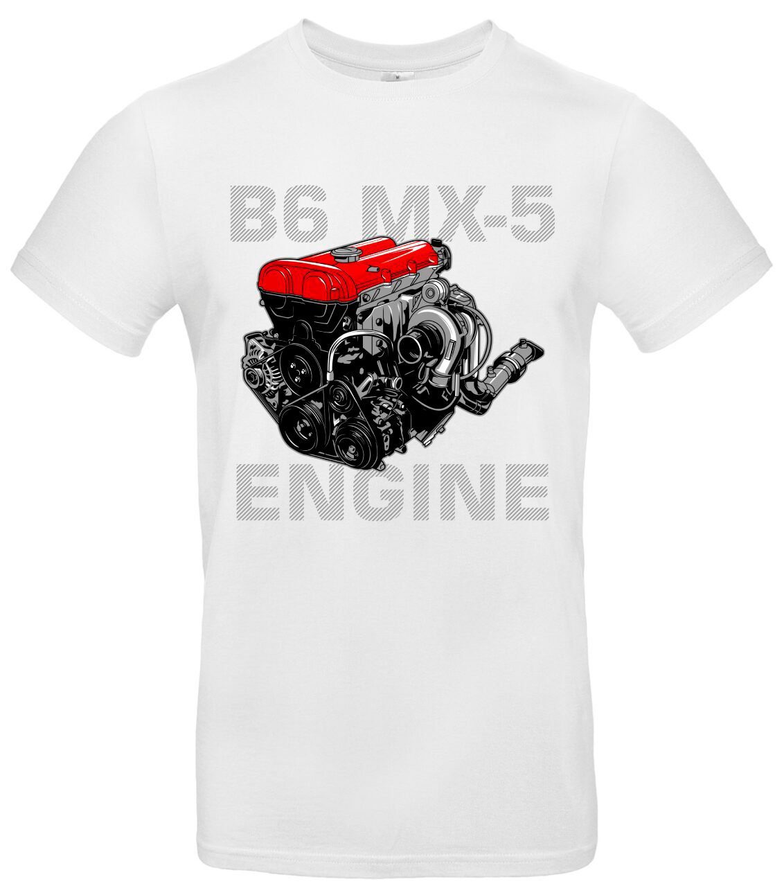 MX5 Tuning T-Shirt B6 Motor Design 2 MX5 Tuning T-Shirt B6 Motor Design