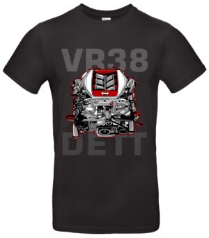VR38DETT GTR-Motor T-Shirt Exklusiv für Tuning-Fans