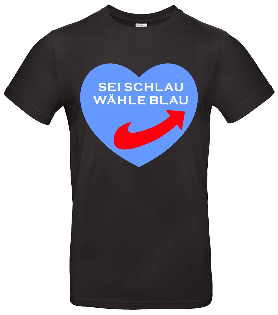 T-Shirt mit Spruch Sei schlau wähle blau Premium 1 T-Shirt mit Spruch Sei schlau wähle blau Premium