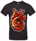 Turbo Herz T-Shirt Premium für Auto und Tuningfans