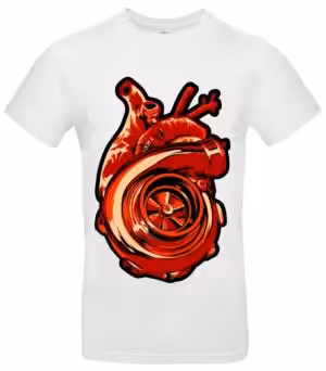 Turbo Herz T-Shirt Premium für Auto und Tuningfans