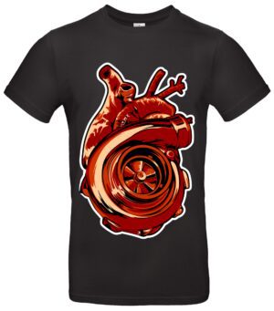 Turbo Herz T-Shirt Premium für Auto und Tuningfans