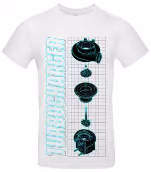Turbocharger T-Shirt aus Baumwolle für Motorsportfans