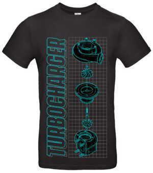 Turbocharger T-Shirt aus Baumwolle für Motorsportfans