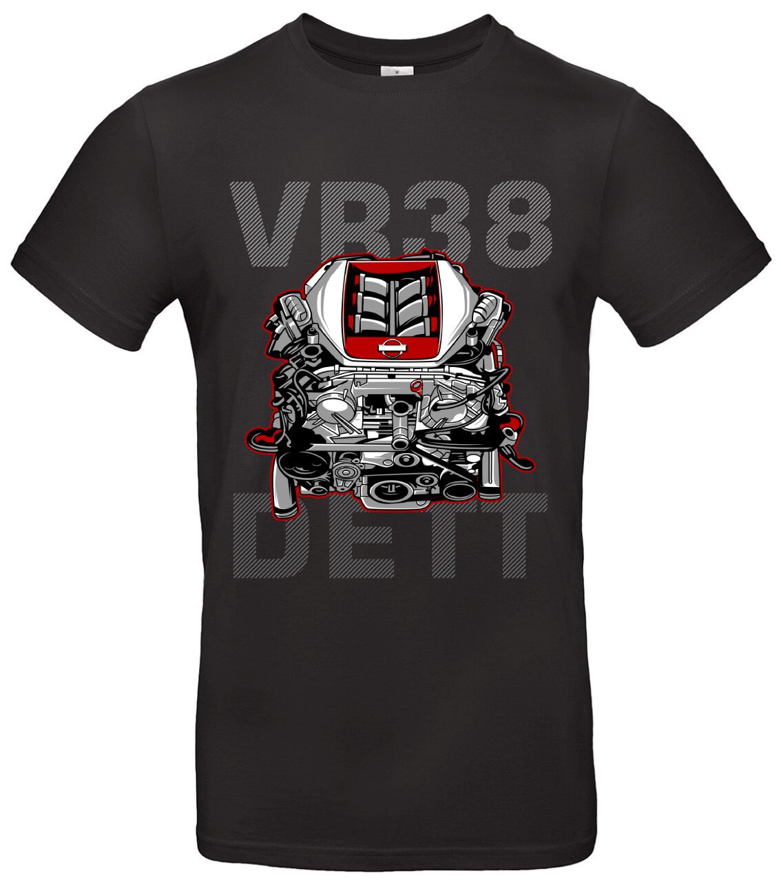 VR38DETT GTR-Motor T-Shirt Exklusiv für Tuning-Fans 1 VR38DETT GTR-Motor T-Shirt Exklusiv für Tuning-Fans