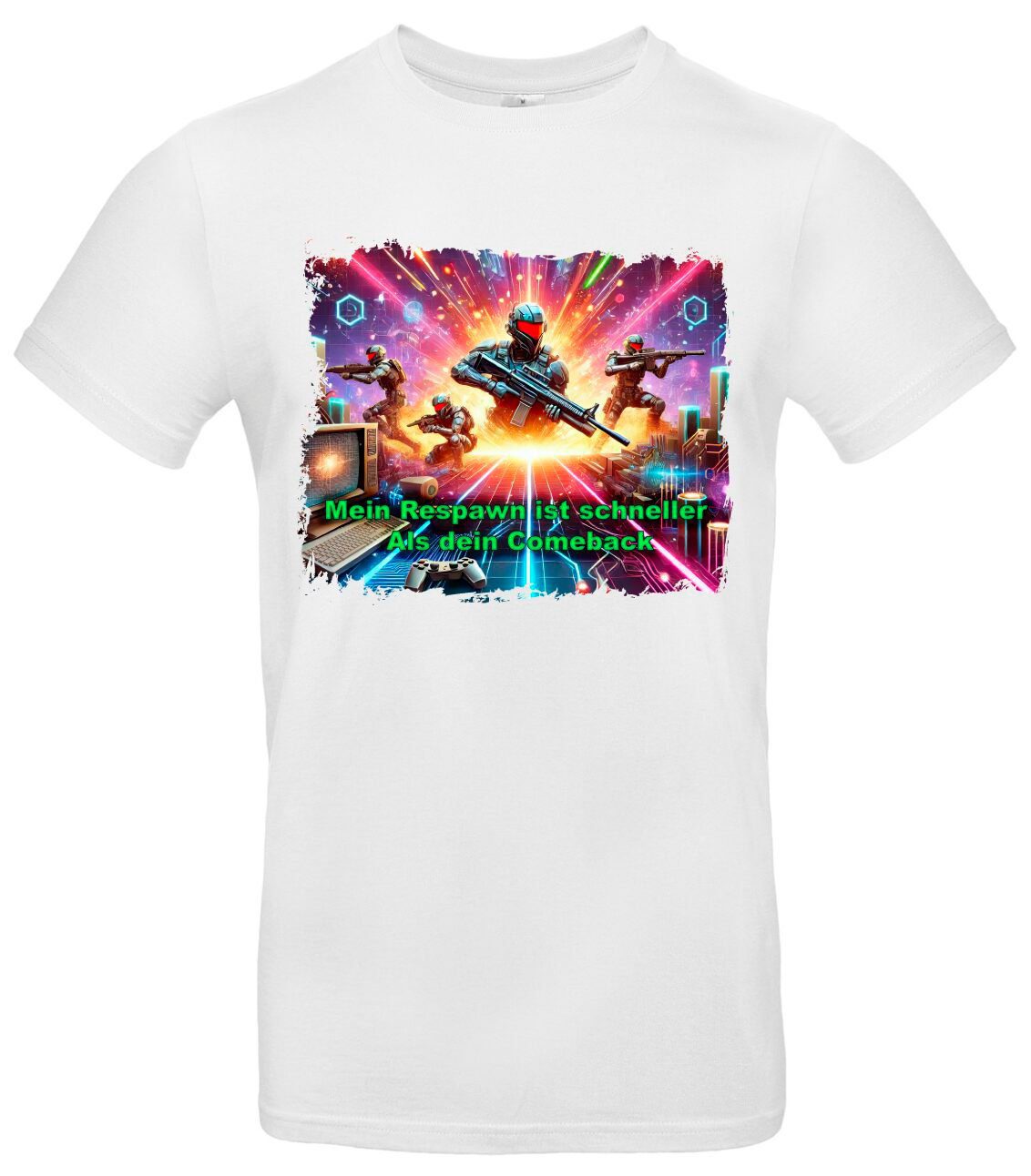 Gaming T-Shirt Mein Respawn ist schneller als dein Comeback 2 Gaming T-Shirt Mein Respawn ist schneller als dein Comeback