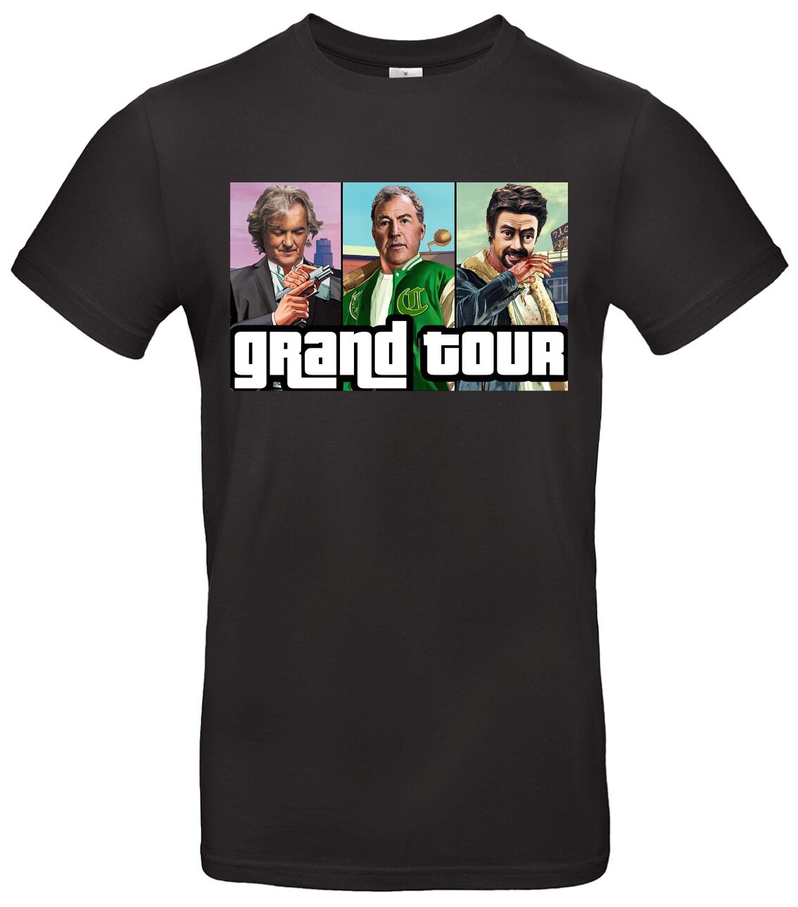 Grand Tour T-Shirt Exklusiv mit Clarkson, Hammond und May 1 Grand Tour T-Shirt Exklusiv mit Clarkson, Hammond und May