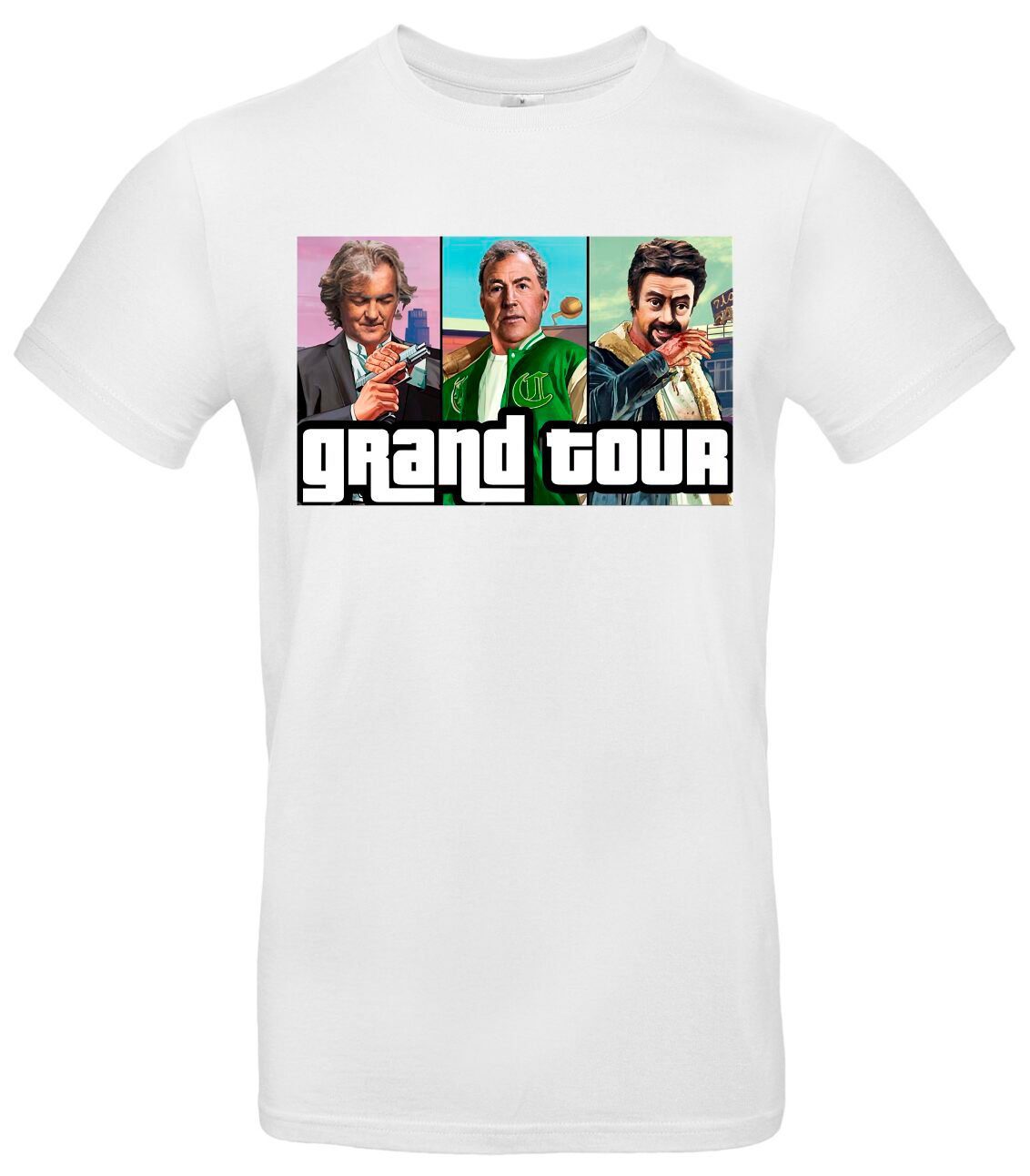 Grand Tour T-Shirt Exklusiv mit Clarkson, Hammond und May 2 Grand Tour T-Shirt Exklusiv mit Clarkson, Hammond und May