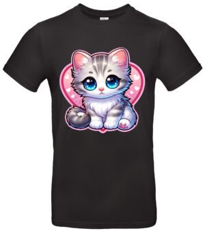Katzen T-Shirt mit süßem Motiv für Katzenliebhaber