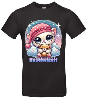 Kuscheliges Katzen-Shirt mit Chibi-Teddybär
