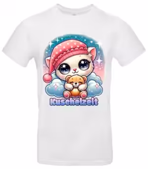 Kuscheliges Katzen-Shirt mit Chibi-Teddybär