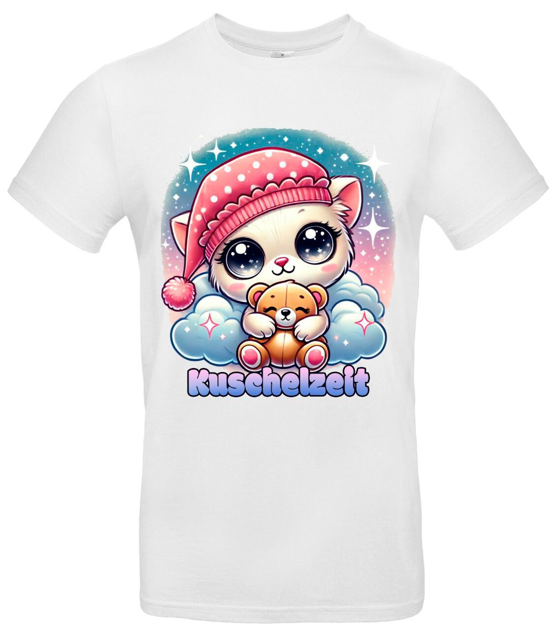 Kuscheliges Katzen-Shirt mit Chibi-Teddybär 2 Kuscheliges Katzen-Shirt mit Chibi-Teddybär