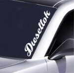 Diesellok Auto Aufkleber 55x9 cm witziger Schriftzug