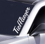 Tiefflieger Autoaufkleber für Frontscheibe 55x10,5 cm