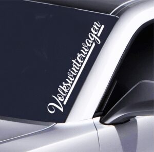 Volkswinterwagen Autoaufkleber 55 x 10,5 cm wetterfest