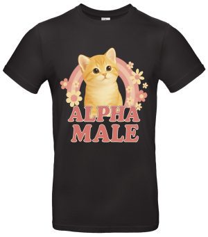 Alpha Male Katzen T-Shirt lustig Baumwolle Geschenkidee