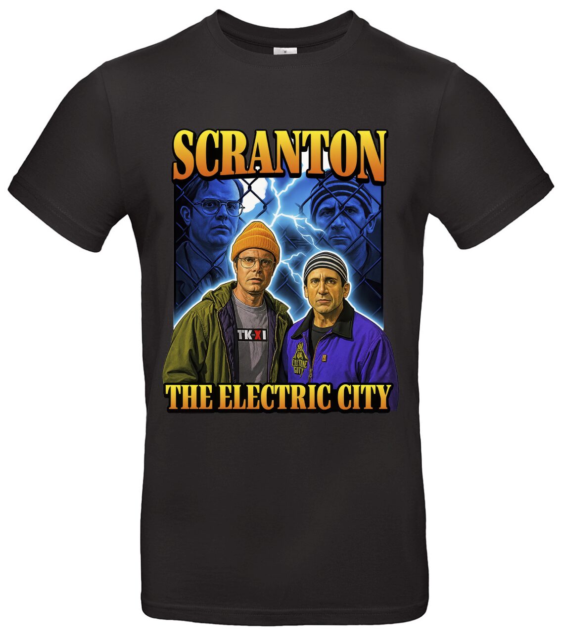 Scranton The Electric City Shirt Kult aus Baumwolle für Fans 1 Clarkson Farm T-Shirt mit Only in Rainy Britain Motiv