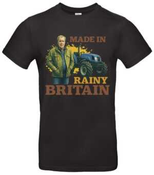 Clarkson Farm T-Shirt mit Only in Rainy Britain Motiv