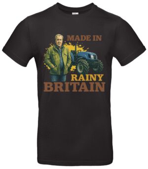 Clarkson Farm T-Shirt mit Only in Rainy Britain Motiv