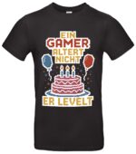 Gamer T-Shirt Retro mit Spruch Ein Gamer altert nicht