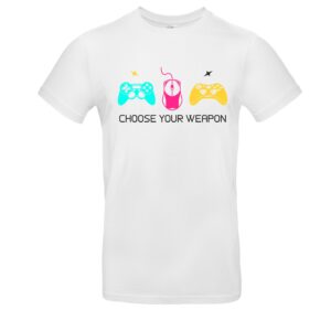 Gamer T-Shirt Choose Your Weapon Controller Maus