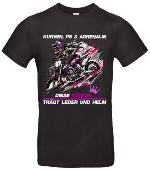 Kurven, PS und Adrenalin Shirt für Bikerin