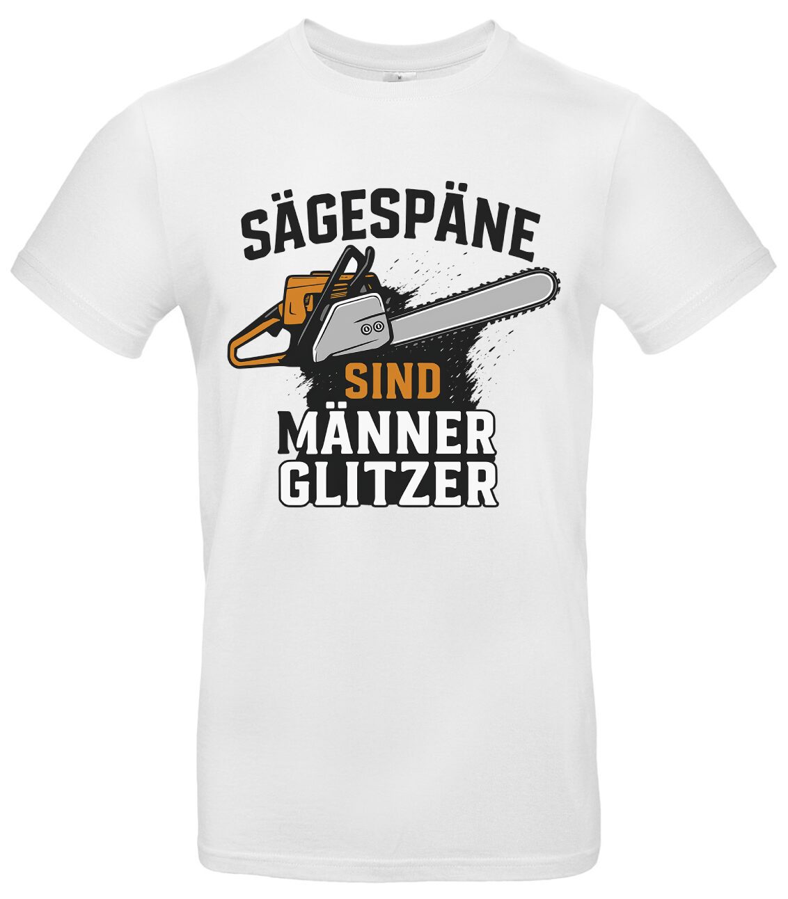 Männerglitzer Shirt für Holzfäller mit Kettensäge 2 Männerglitzer Shirt für Holzfäller mit Kettensäge