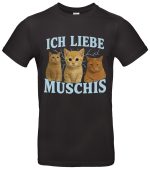 Ich liebe Muschis T-Shirt lustiges Katzenmotiv