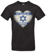 Ich stehe zu Israel T-Shirt Herz Love-Statement