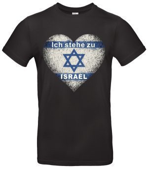Ich stehe zu Israel T-Shirt Herz Love-Statement