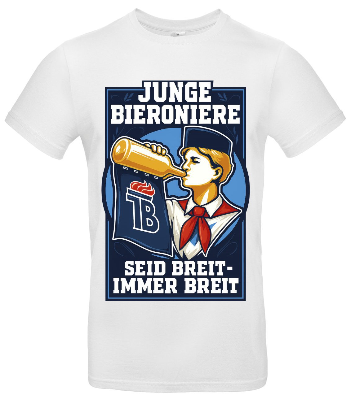 Junge Bieroniere T‑Shirt Seid-breit-immer-breit Partyshirt 2 Junge Bieroniere T‑Shirt Seid-breit-immer-breit Partyshirt