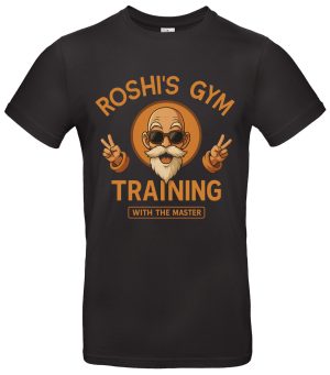 Roshis Gym Training T-Shirt Anime Muskelaufbau Power