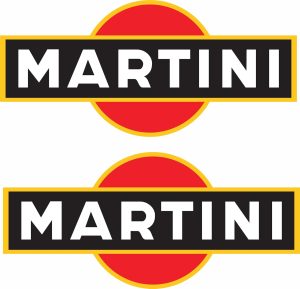 Martini Auto Aufkleber Premium 2er Set 17 cm wetterfest - Rund