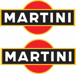 Martini Auto Aufkleber Premium 2er Set 17 cm wetterfest - Rund