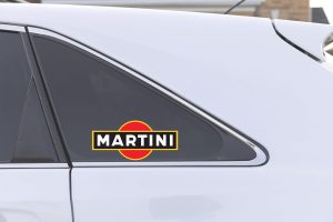 Martini Auto Aufkleber Premium 2er Set 17 cm wetterfest - Rund