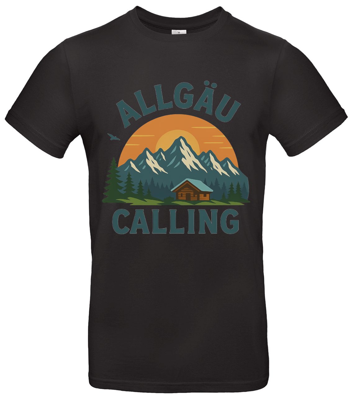 Allgäu Calling T-Shirt Bergmotiv Baumwolle Regular Fit 1 Allgäu Calling T-Shirt Bergmotiv Baumwolle Regular Fit
