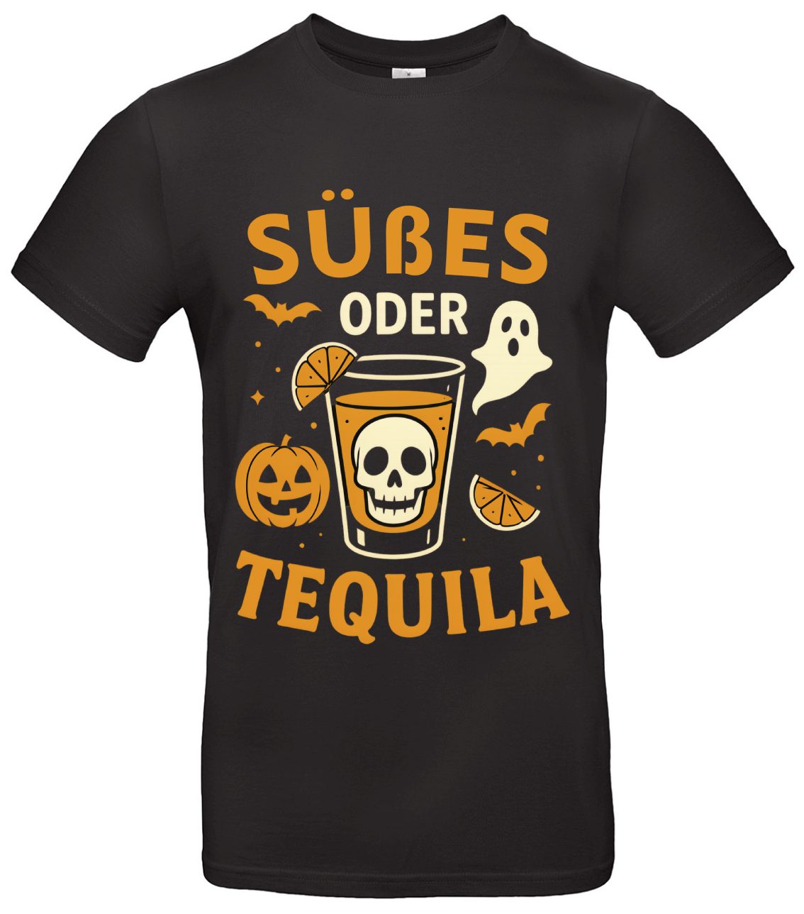 Süßes oder Tequila T-Shirt Halloween Totenkopf Funshirt 1 Süßes oder Tequila T-Shirt Halloween Totenkopf Funshirt