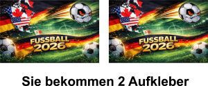 Fussball 2026 Aufkleber Set wetterfest Länder-Design