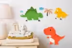 Dinosaurier Wandaufkleber Kinderzimmer Set 18 Teile 95x25 cm Dino Deko